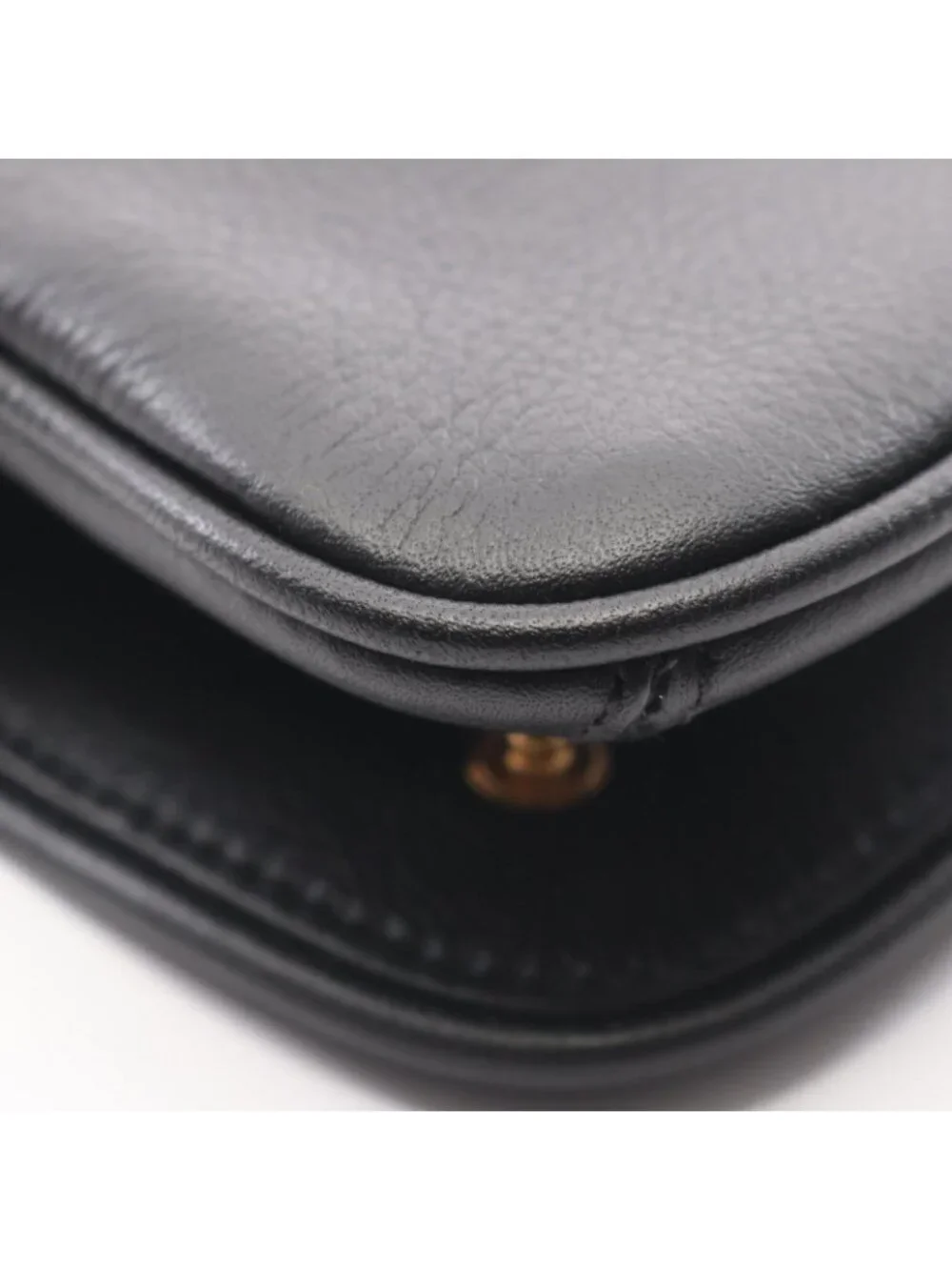 Gucci Shoulder Bag Blanc D GG Supreme Black Leather Card Case